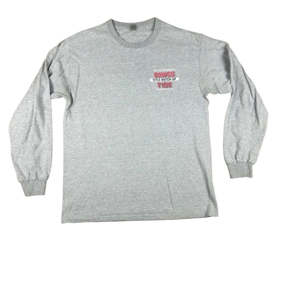 2021 SEC Championship Georgia vs Alabama Long Sleeve Men's T-Shirt Gray S